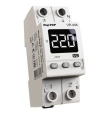 Реле напруги DigiTOP VP-40А M2W (2 модулі, термозахист)